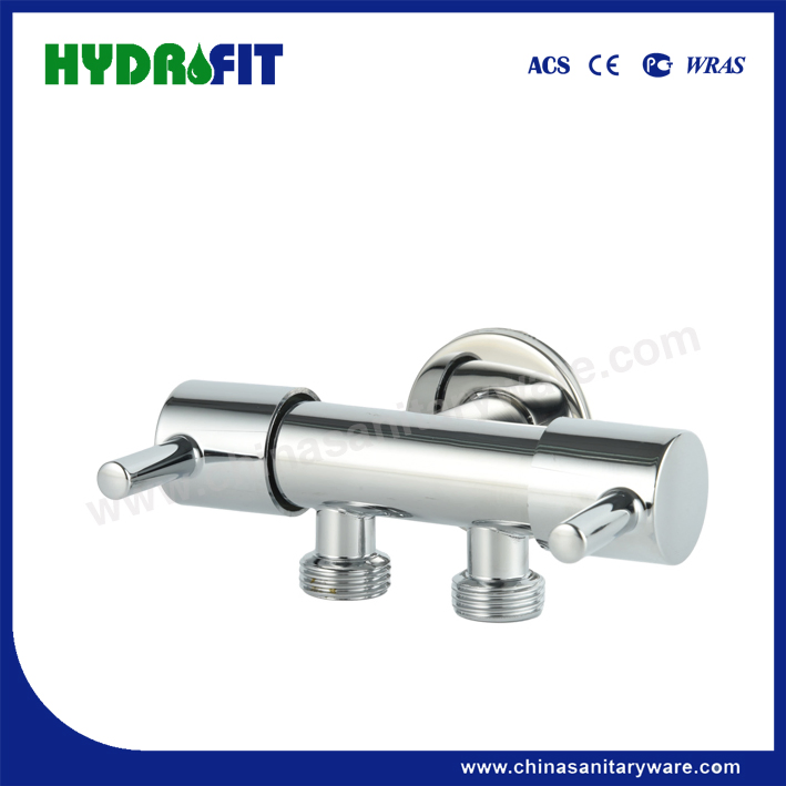 Factory Multi Functional Angle Valve Shattaf Sprayer Accessories 2 Way Valve (FT8706CP)