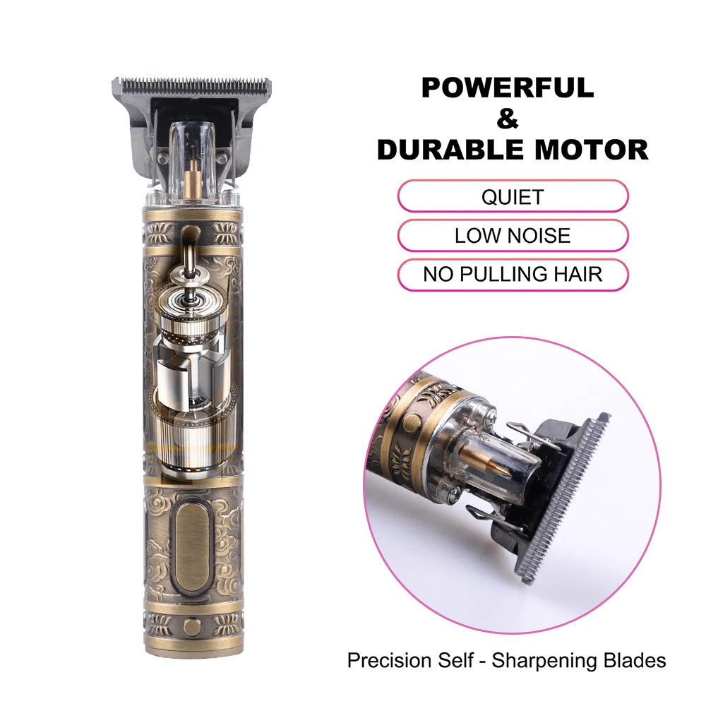 Professional Zero Cut Hair Trimmer Rechargeable Hair Clipper Carving Trimmer Clippers Tools