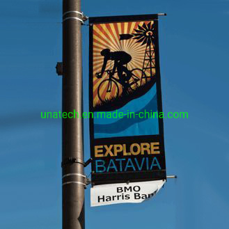 Outdoor Street Lamp Pillar Fabric Advertising Flag Bannerssaver