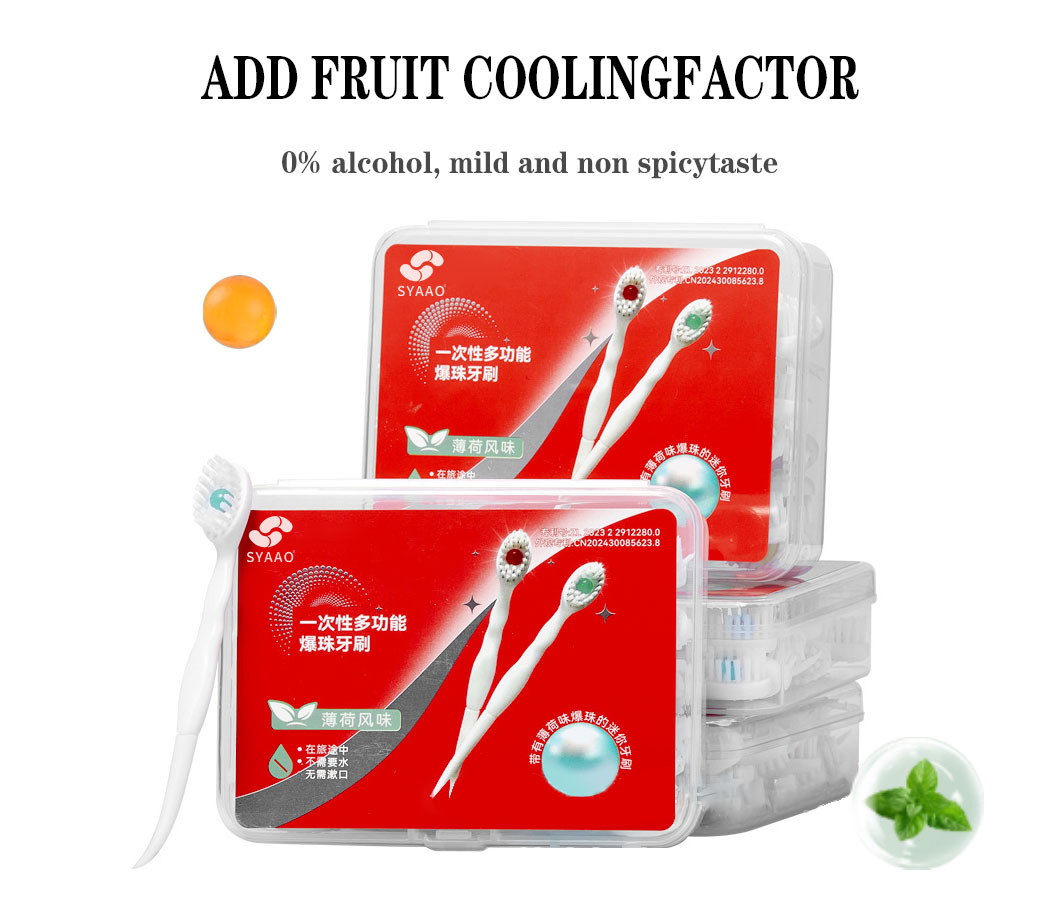 Portable Hotel Travel Toothbrush Mini Exploded Bead Toothbrush Disposable Adult Cleaning Toothbrush