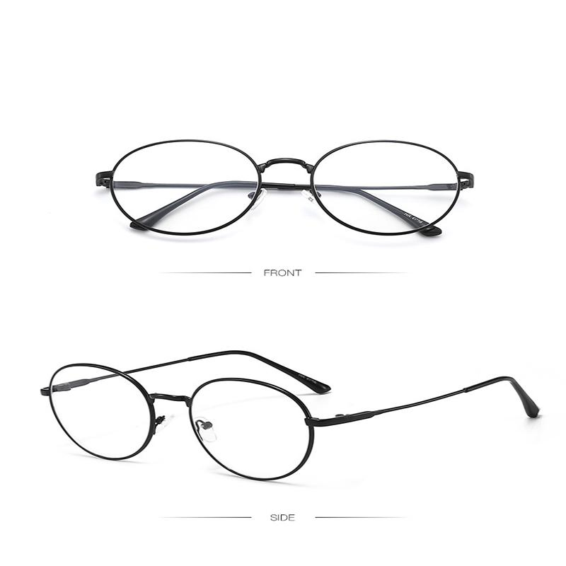 Classic Round Metal Clear Lens Glasses Frame Circle Eyeglasses Metal Optical Frames for Women