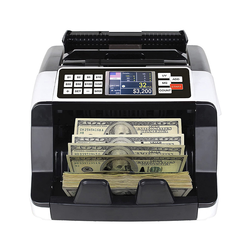 Al-7200 Cash Machines Money Bill Counter Sorter Banknote Value Counter for Bank Office