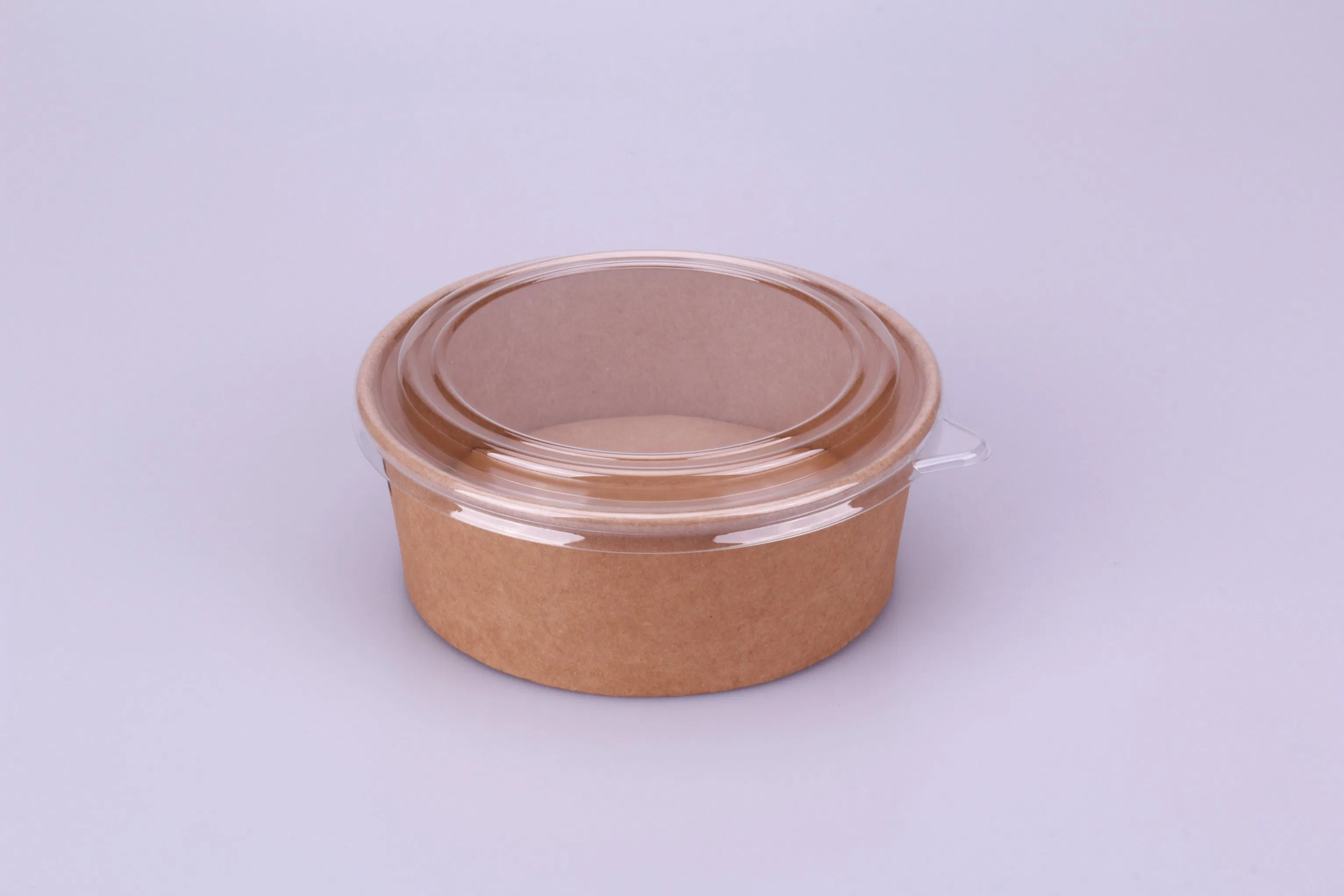 Крафтовая чаша для салата, жиронепроницаемая