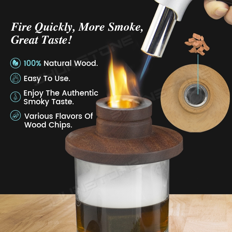Shunstone Luxury Personalized Whiskey Smoker Kit with Whiskey Chilling Stone Ball Cocktail Smoker Kit Whiskey Gift for Men