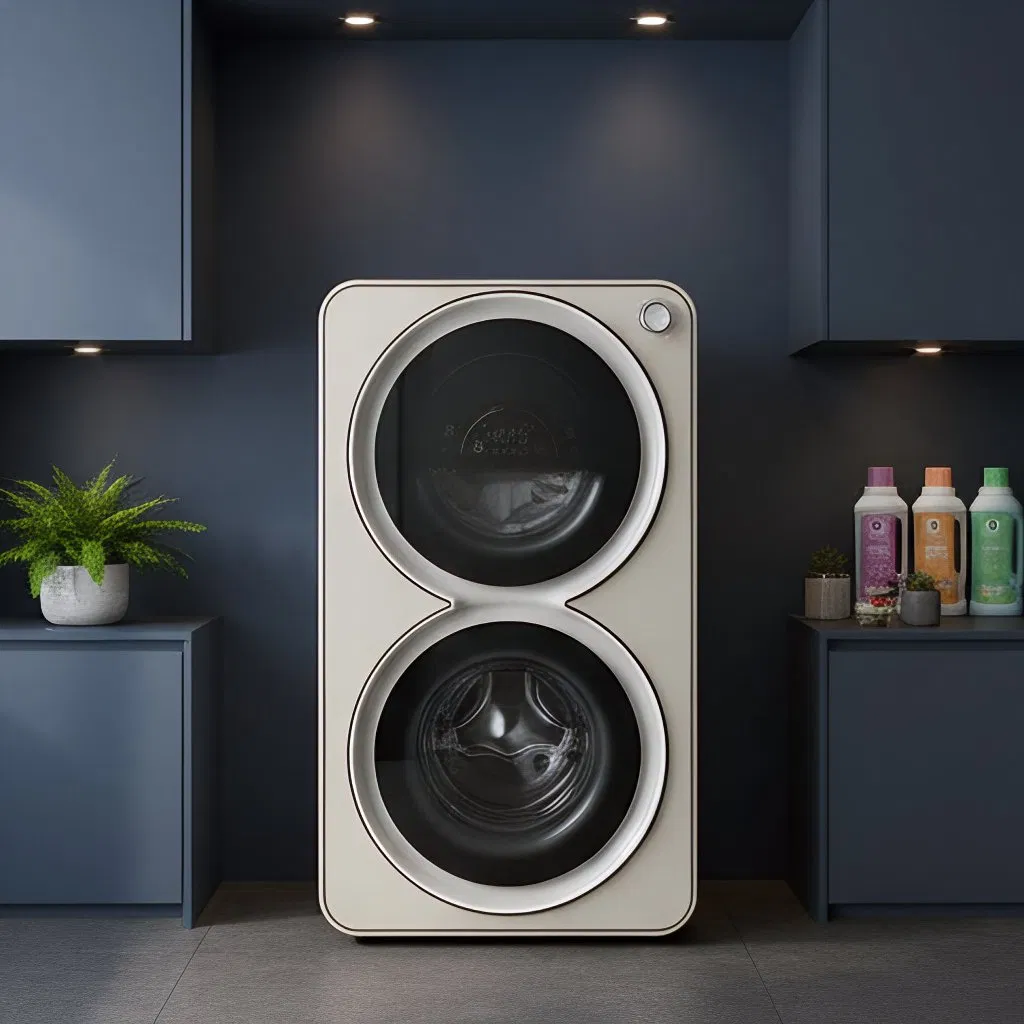 Health-Focused Dual Tub Washing Machine with High-Temp Disinfection
