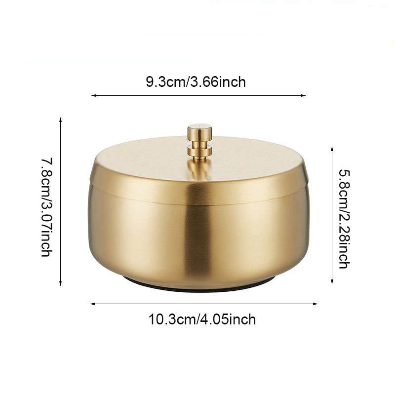 Factory Wholesale Custom Large Small Mental Stainless Steel Cigar Ashtray with Lid for Car Home Offices Room Decor Gift