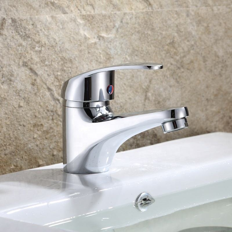 Cheap Price Zinc Mixer Plated Chrome Deck Mounted Basin Mixer Classic Bathroom Basin Faucet Single Handle Bathroom Faucet
