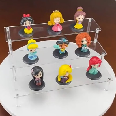 Acrylic Trapezoidal Multi-Layer Display Stand Storage for Decoration and Organizer