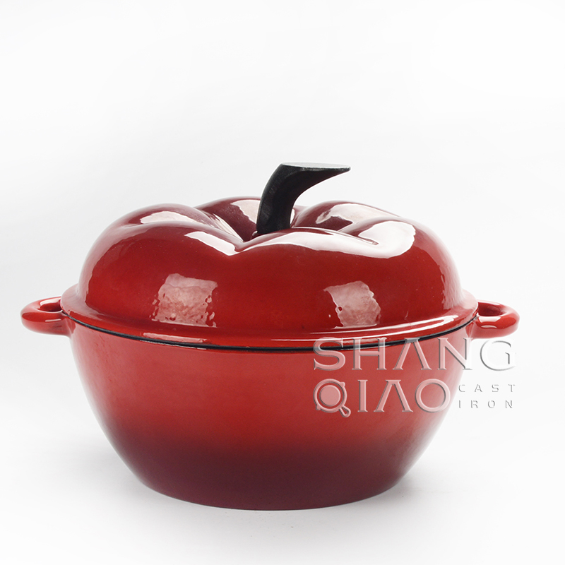 Кастрюля-кокот в форме перца, чугунная эмалированная