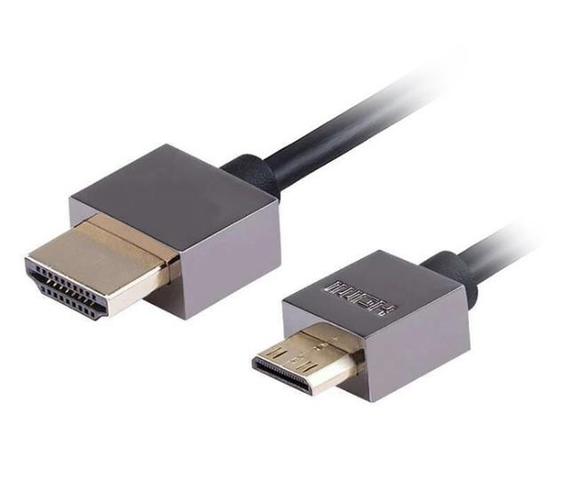 Slim 2.0 Version HDMI Cable HDMI to Mini HDMI a-C, Support 4K 3D