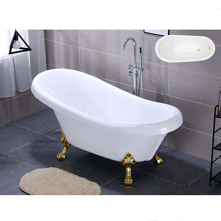 Modern Factory Direct Acrylic Bathtub High Value Classic Design with Colorful Soaking Freestanding Whirlpool Drainer Waterfall