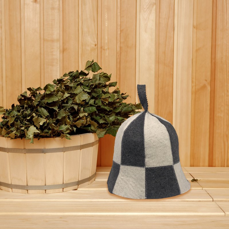 Sheep Wool Felt Sauna Hat - Multi - Style for Japanese, German & Russian Banya Unisex for Men & Women