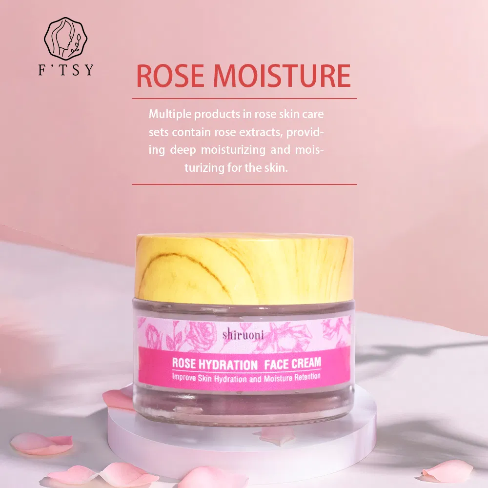 Private Label Whitening Moisturizing Facial Skin Care Kit Bulgaria Rose Set Face Toner Water Mist Serum Cleanse