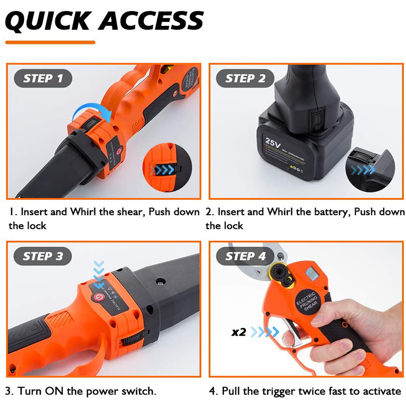 Электрический секатор складной с телескопической штангой 32 дюйма