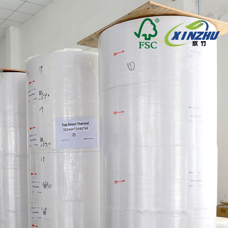 Jumbo Roll Material Strong Adhesive Direct Top Thermal Self-Adhesive Paper Vulcanized Tire Label Material