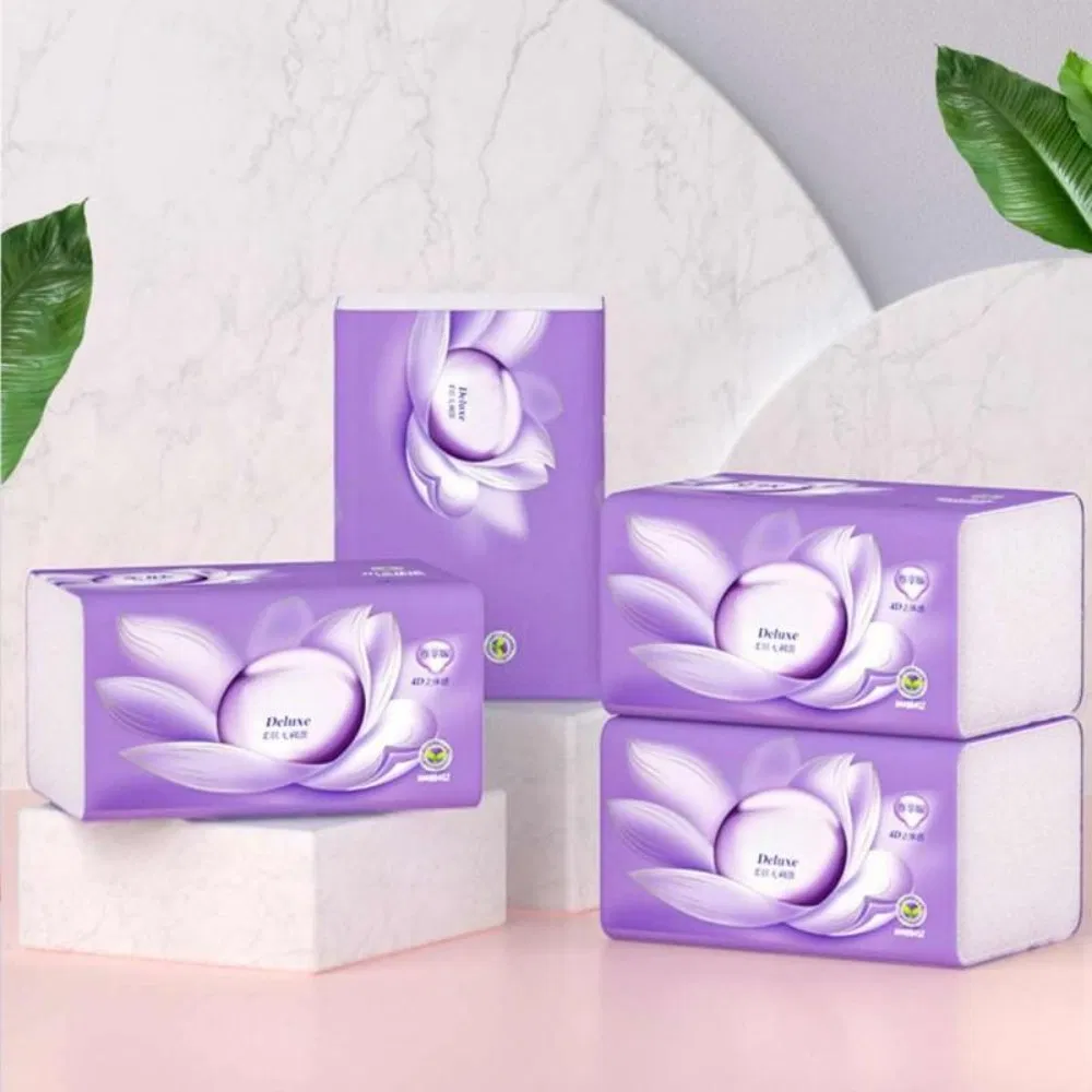 Custom Ultra Soft 2ply 3ply Facial Tissues Tube Modern Free Design Daily Home Use and Travel Car Tissues Paper Box