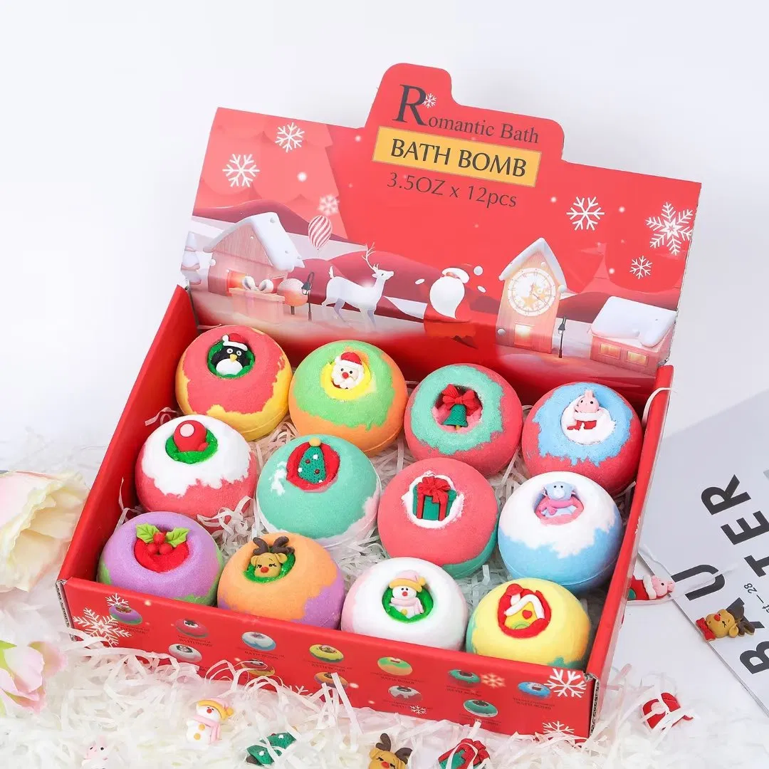 Online Wholesale and Retail Christmas 100% Natural Ingredients Bubble Bath Bombs Hand Made Bath Bomb Bath Fizzer Gift for Christmas Easter Party