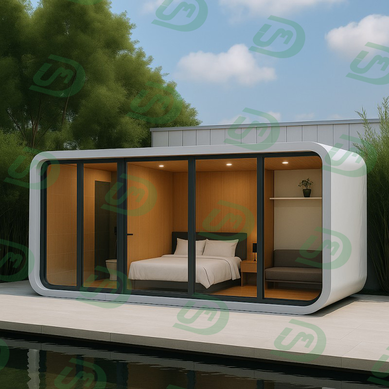 Prefab with Toilet and Bedroom Movable Customized for Living Apple Cabin