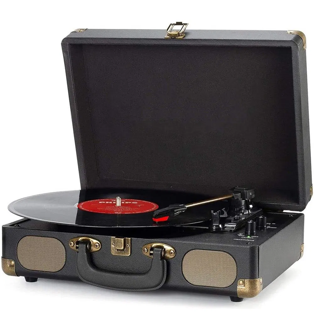 Factory Supply Gramophone Suitcase Record Player 3 Speed Music Box Lp Player
