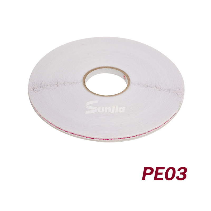 White Sealing Tape for BOPP Bag, PE Release Liner Bag Sealing Tape