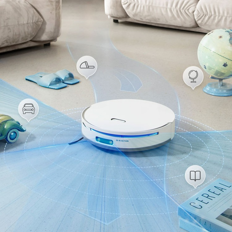 Tuya Control Smart Vacuum Cleaner Robot with Self Mop Washing and Drying