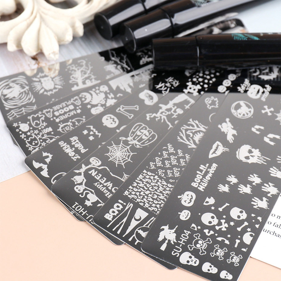 Custom Metal Stainless Steel Double Side Etched Nail Stamping Plate