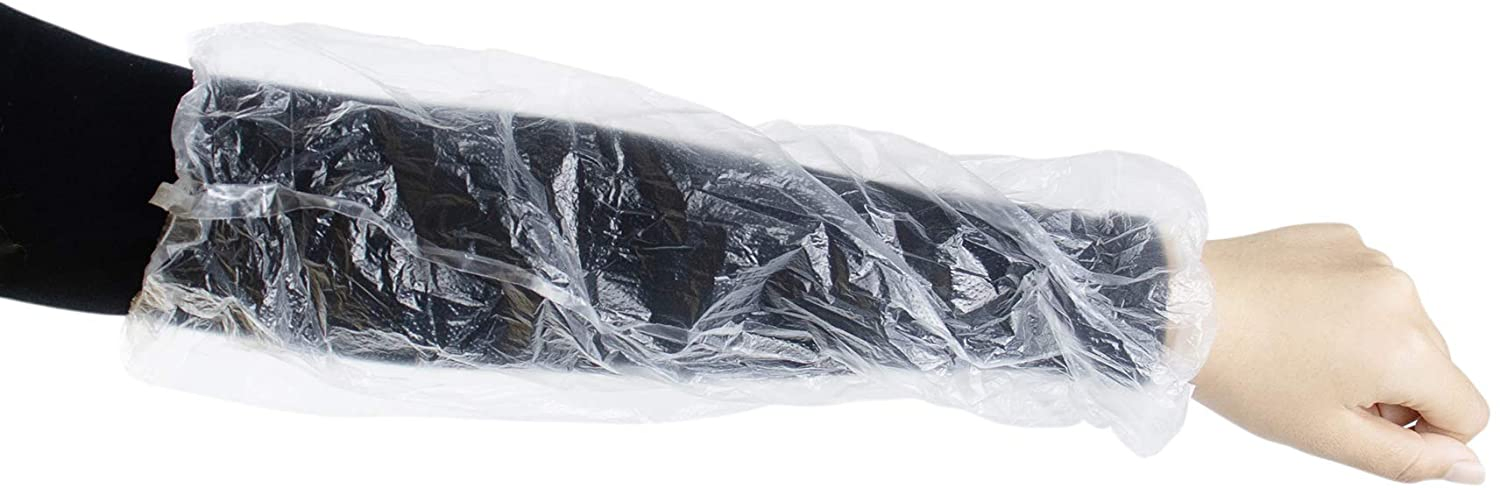 Disposable Plastic PE Sleeve Covers Disposable Plastic Transparent PE Sleeve Covers