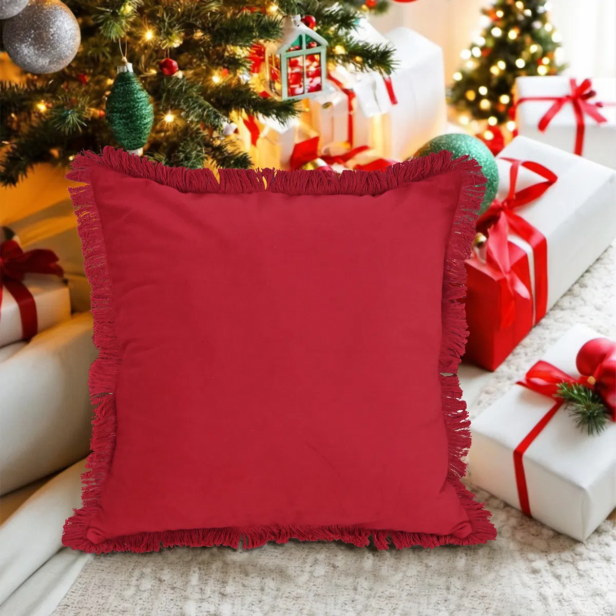 Custom Design Plain Fabric Throw Pillow Cover