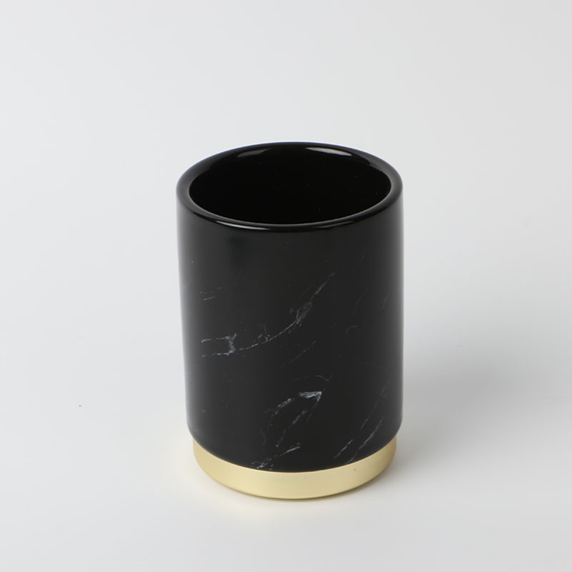 Neutral Tone Single Ceramic Cup for Main Use Bathroom Accessories