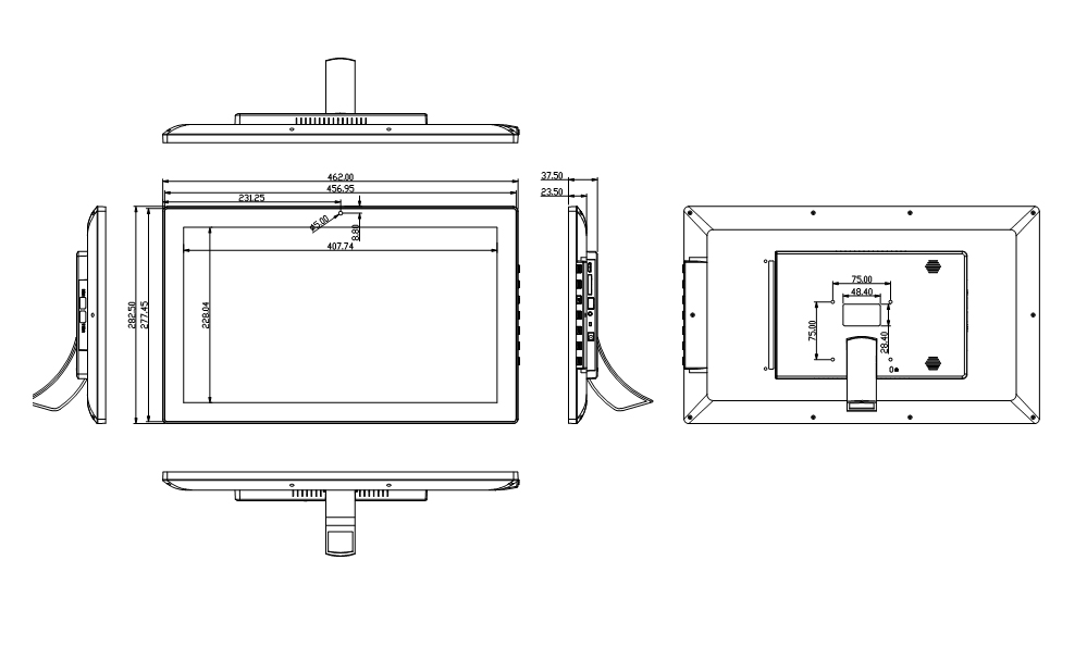 Hot Selling 18.5"19" 21.5" 22" 24" Inch WiFi Android LCD Video Player Advertising Player USB SD Card HD Digital Photo Frame with Battery