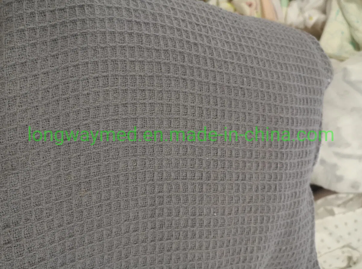 100% Cotton Gray Color Thermal Blanket Cellular Blanket Sofa Blanket Hospital Blanket