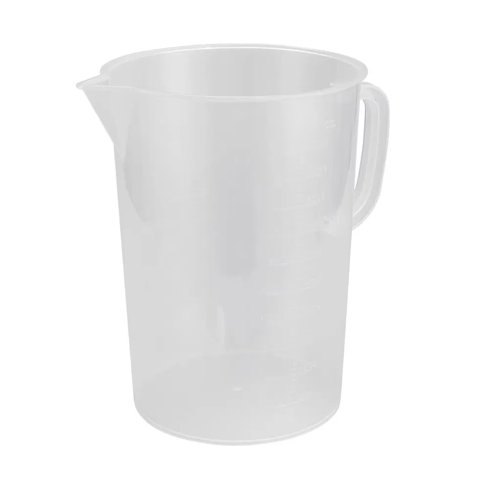 5L Transparent PP Plastic Measuring Jug Large Capacity Rectangle Shape