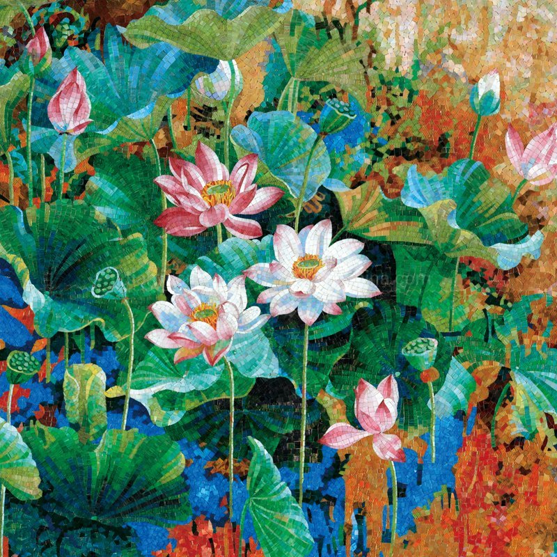 Стеклянная мозаика для стен с узором