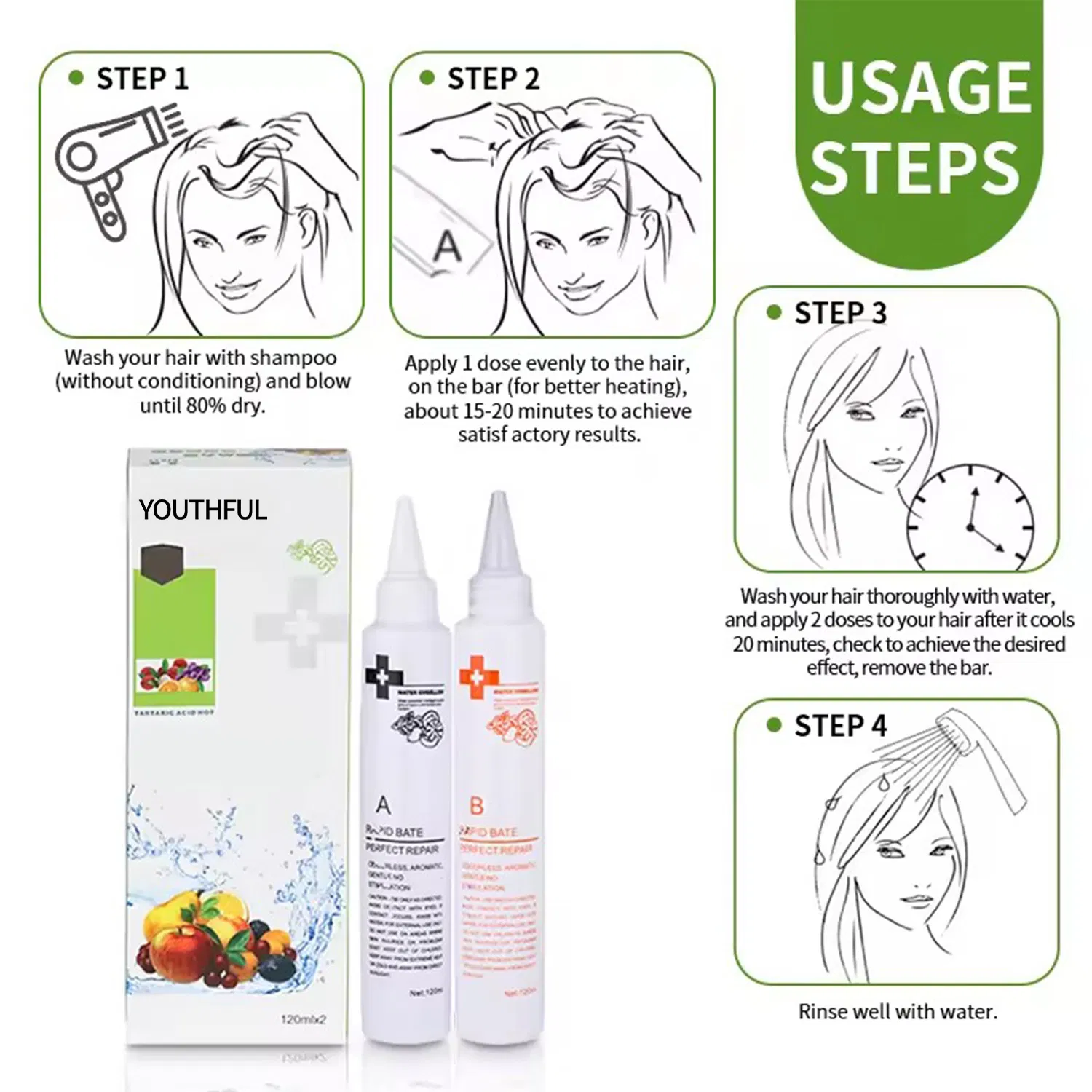 Salon Use Hair Rebonding Hair Perm Curling Cream