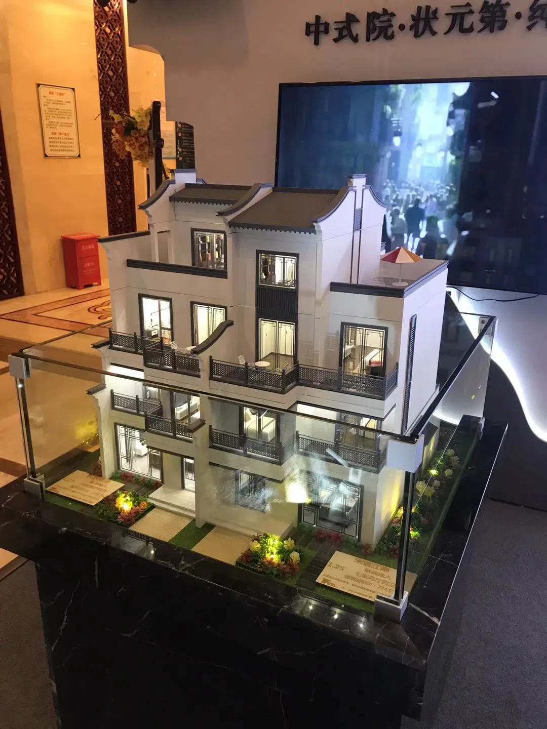 High End Modern Professional Customized Apartment Building Model with Lighting Display