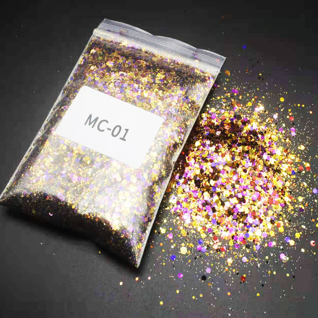 Chunky Loose Bulk Glitter Holographic Chunky Glitter Mix Sequins Makeup Glitters