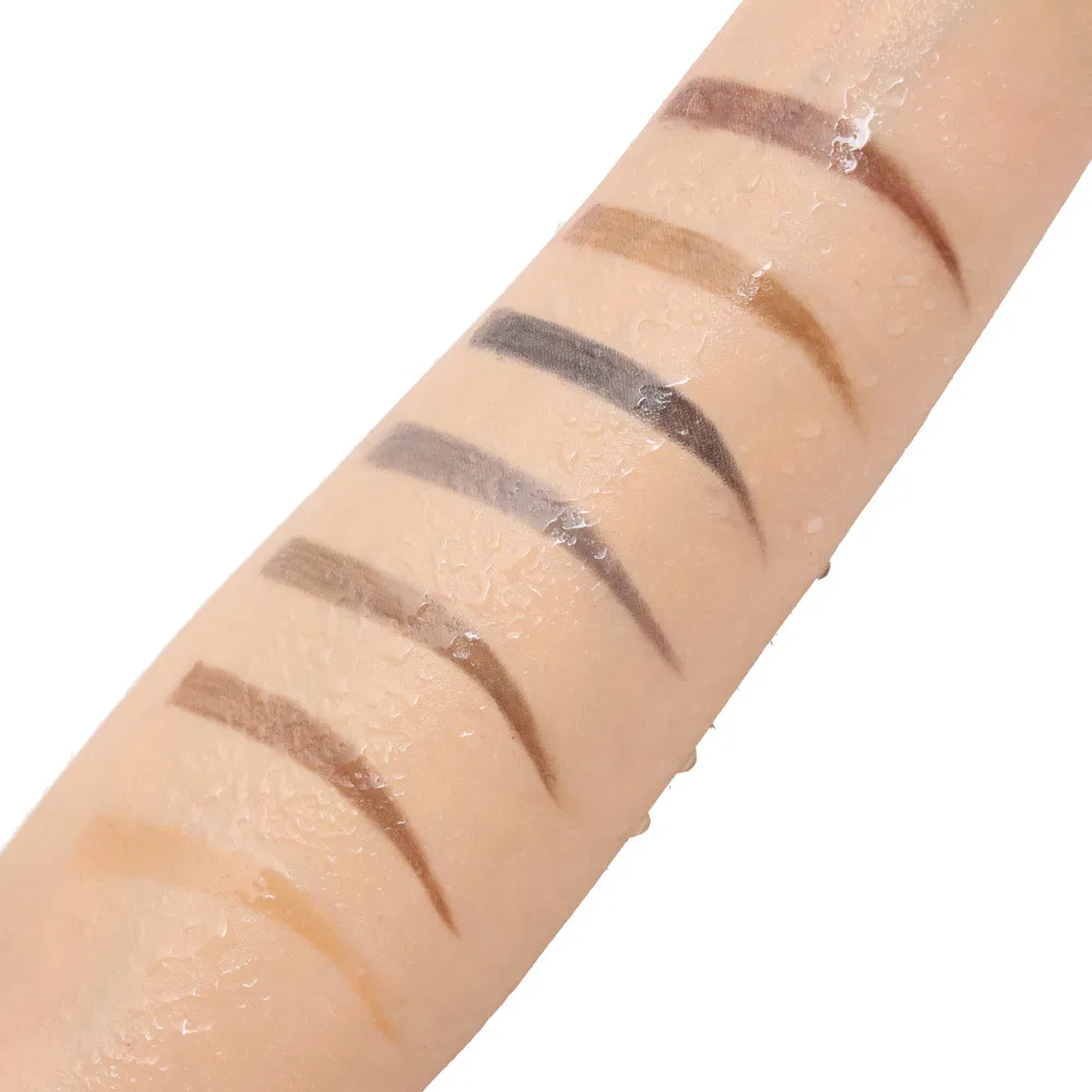 Waterproof Dark Brown Eye Brow Pencil Private Label Custom Cruelty Free Eyebrow Pen Slim Vegan Eyebrow Pencil