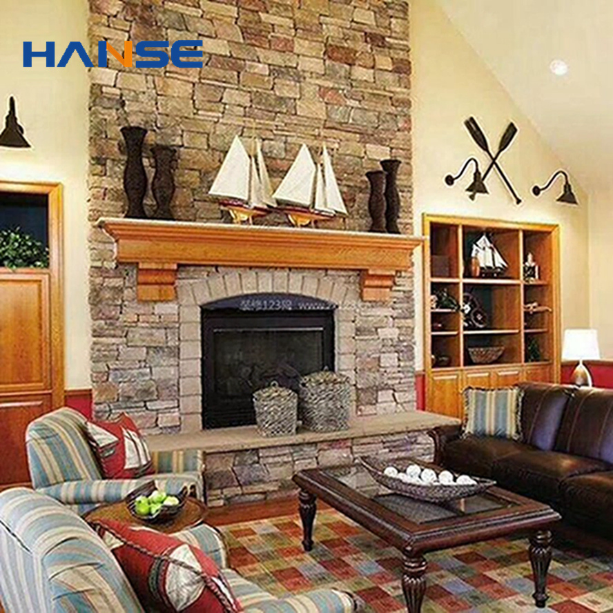 Hot Selling External Wall Building Grey Cladding Wood Grain Stone Exterior Wall Stone