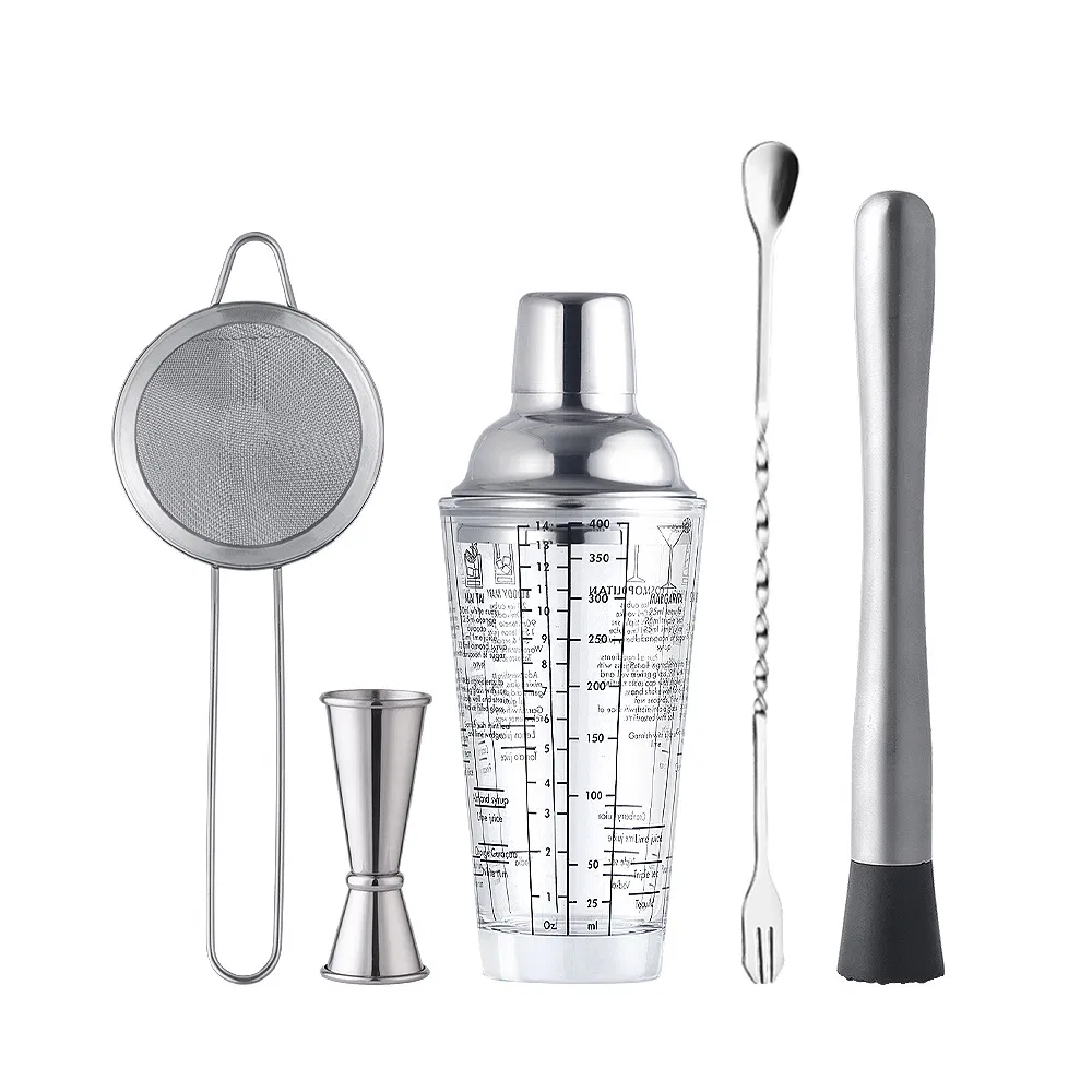 Набор шейкеров для коктейлей 5 в 1, 400 мл