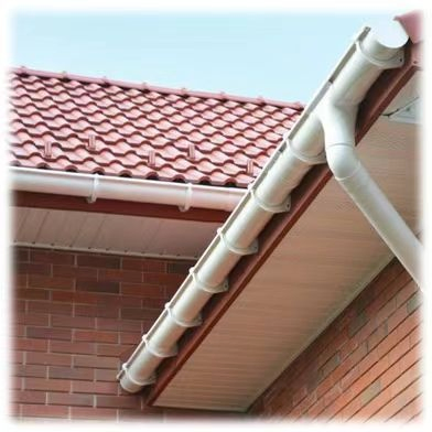 Roof Drainage System PVC Rain Gutter System Drainage Channel Eaves Plastic Rainwater