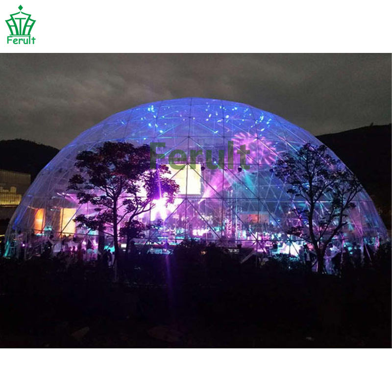 Luxury Large Marquee Clear PVC Waterproof Geodesic Steel Dome House Tent for Event Activities