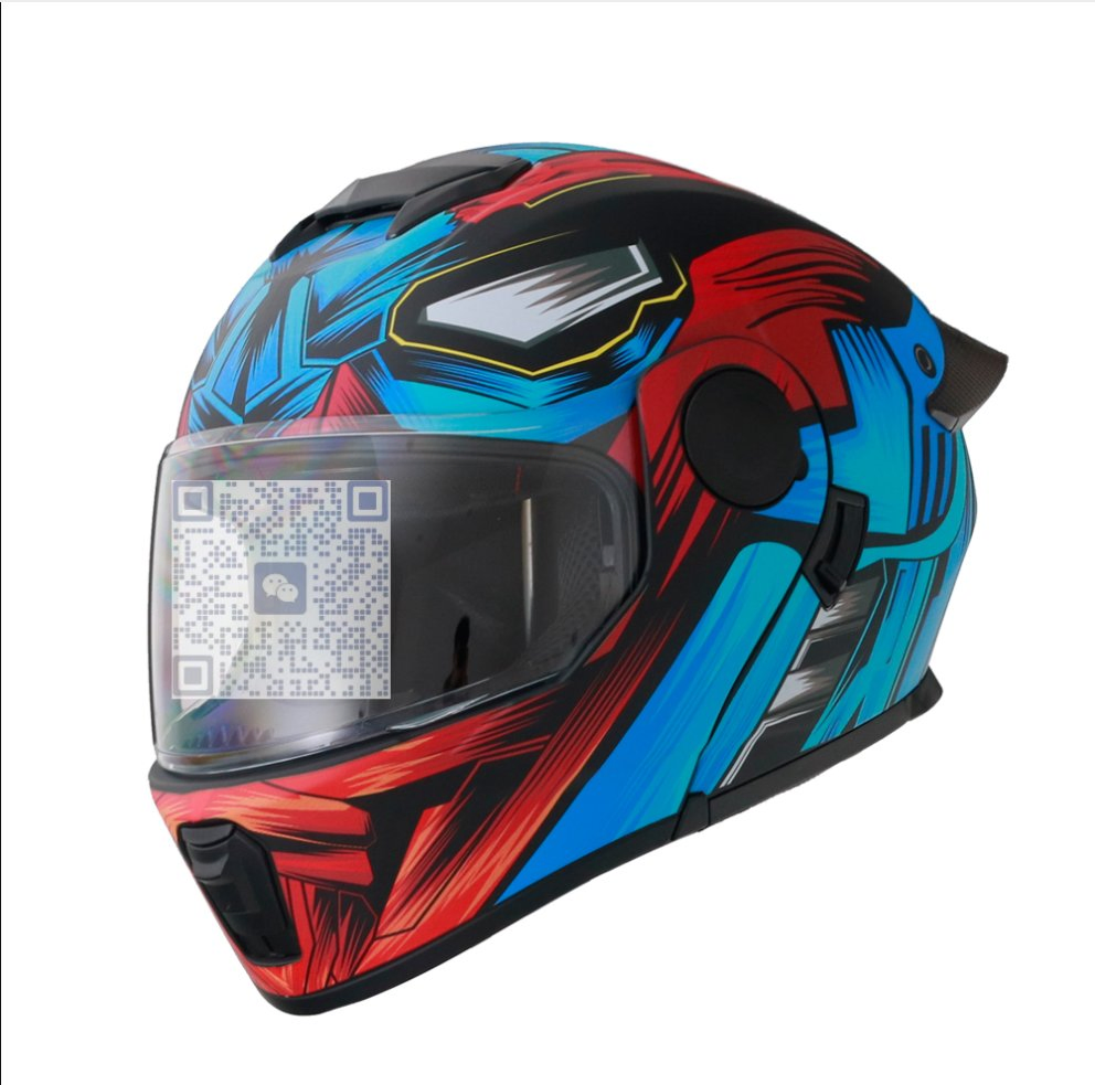 LED Flip-Up Motorcycle Helmet with OEM Motor