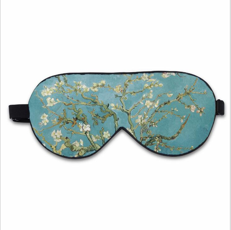 Custom Natural Silk Eye Mask with Digital Printed Patterns