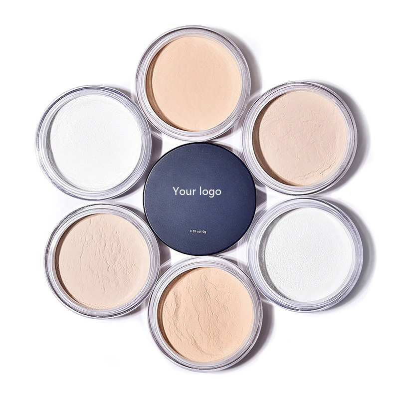 OEM Customized High-Gloss Repair Powder Natural Long-Lasting Oil Control Dry and Wet Makeup Brightening Loose Powder