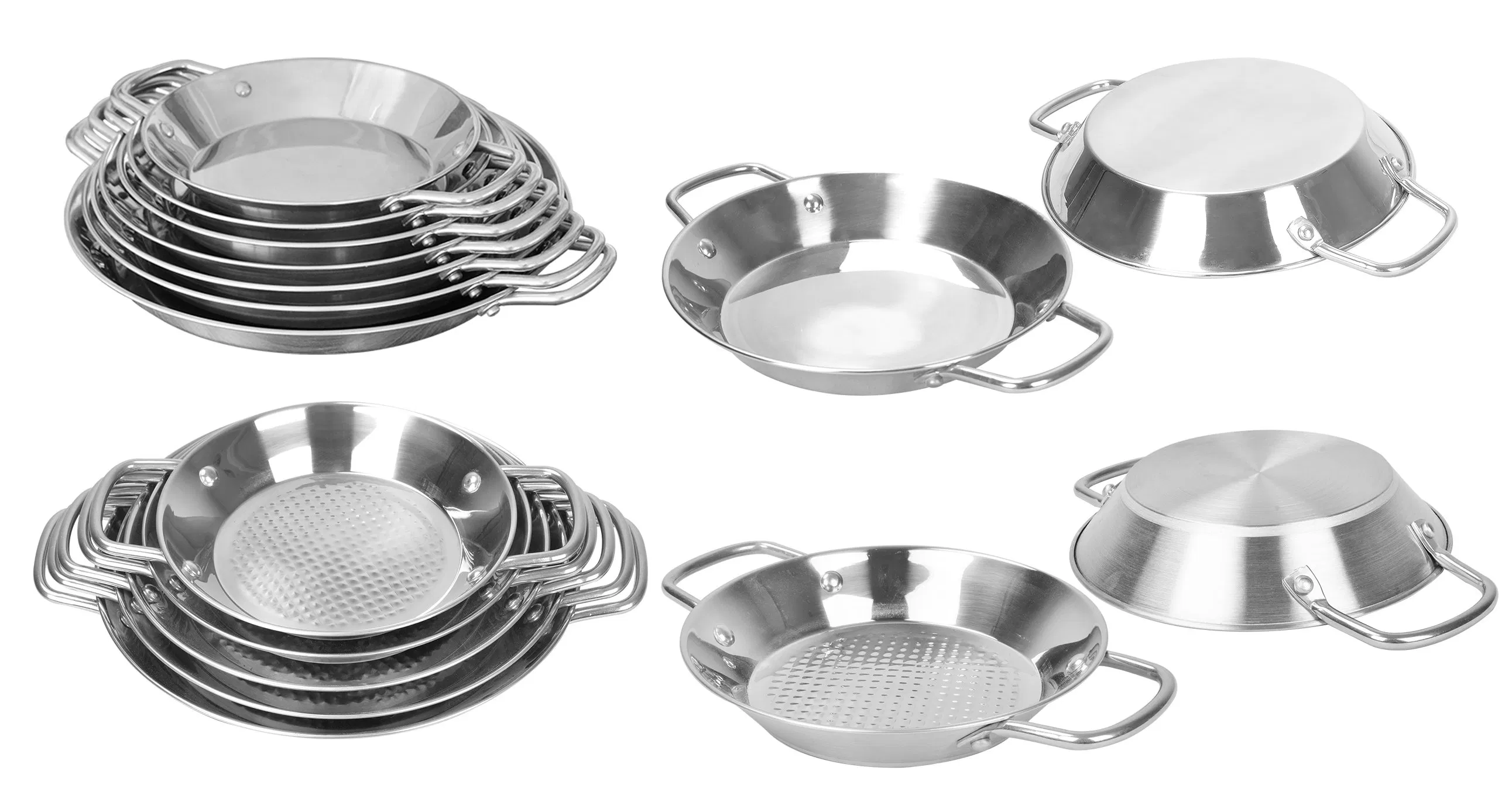 Stainless Steel Seafood Plate with Compound Bottom