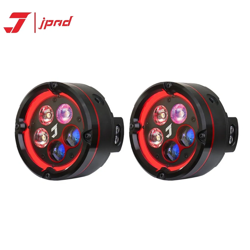 J5S 6-Color Halo LED Motorcycle Fog Light, 180W, Yellow/White