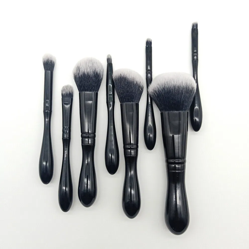 8 PCS Black Eyeshadow Lip and Face Make up Set Brush Tools