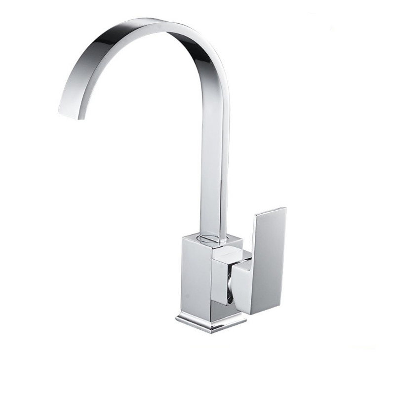 Hotel Bathroom Faucet Basin One Handle Cold Water kitchen Sink Swan Washbasin Single Vanity Brass Spout Kitchen Faucet Kitchen