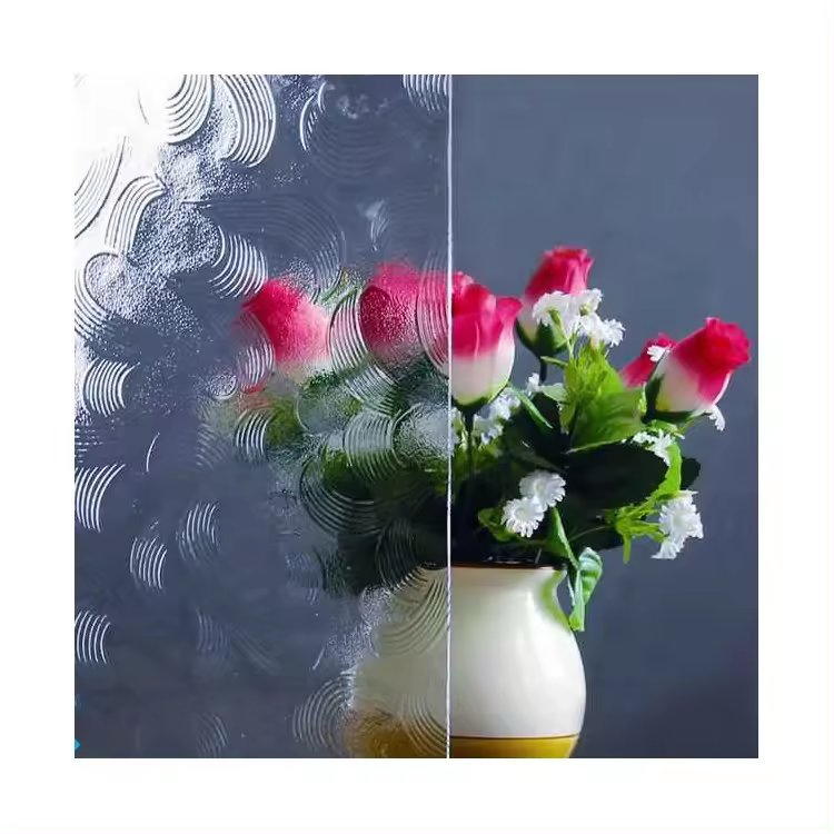 G-Crystal Jinjing Clear/Middle Iron/Low Iron Mistlite Moru Nashiji Rain-S Rain-B Kasumi Aqualite Pattern Glass for Partition Glass Decoration Glass