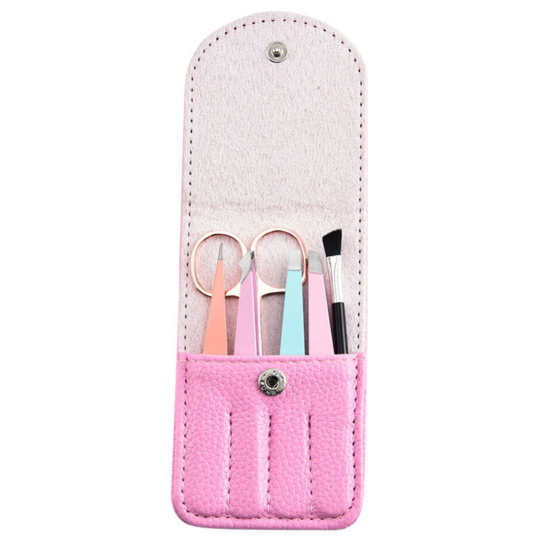 Stainless Steel Makeup Hair Removal Eyelash Extension Eyebrow Shaping Cosmetic Tweezer Set